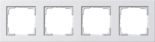 Рамка универсальная Gira E2 4-м. белый глянец фото Рамка универсальная Gira E2 4-м. белый глянец картинка